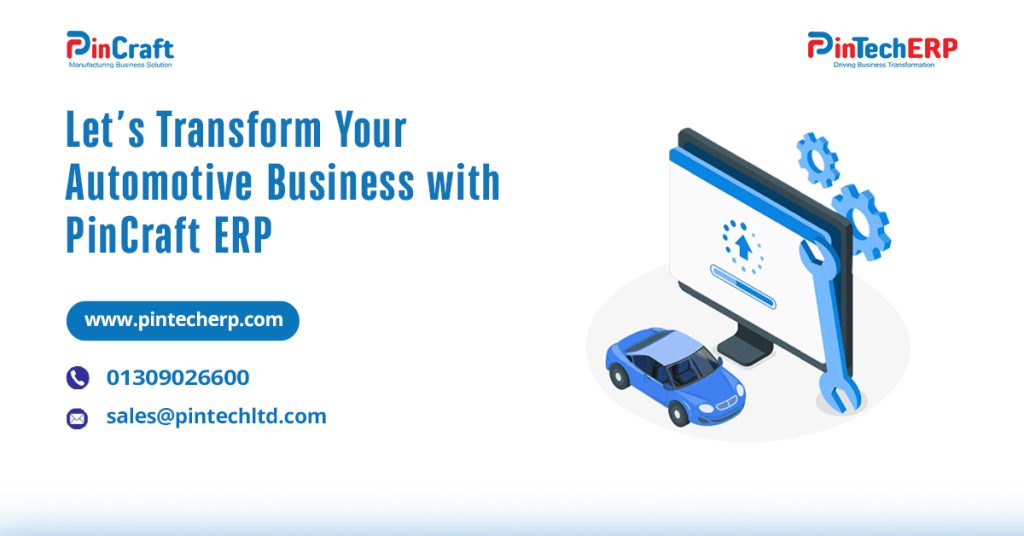 PinCraft ERP dashboard for automotive businesses in Bangladesh