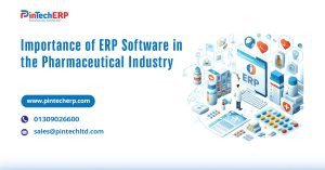 Pharmaceutical ERP software dashboard showing compliance and inventory modules
